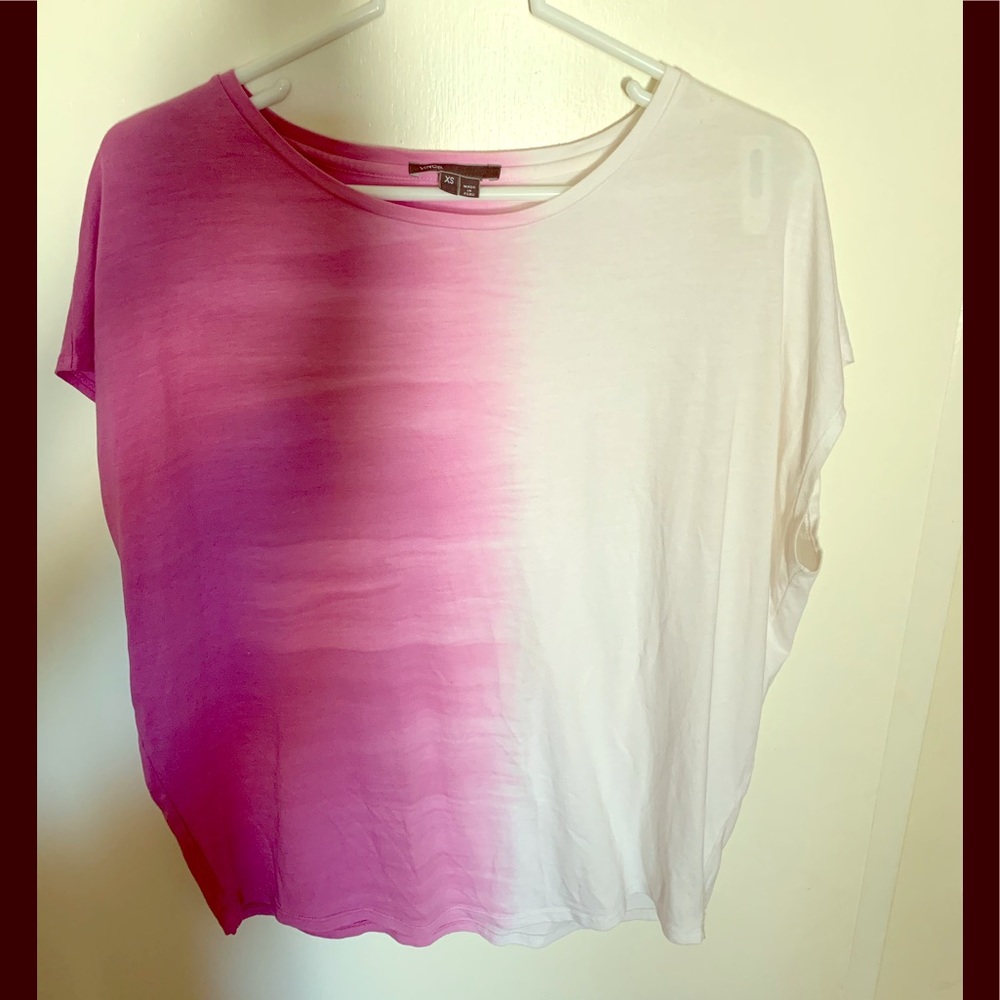 Vince Dolman Sleeve  Ombré Cocoon T shirt